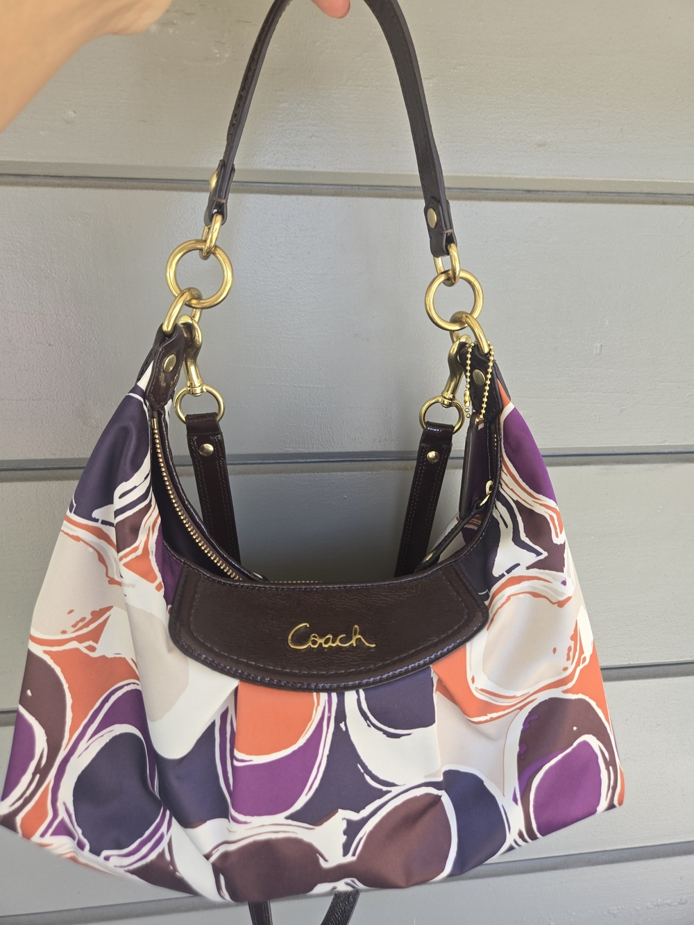 Coach Ashley Scarft Print Hobo Bag